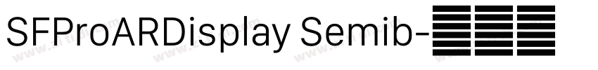 SFProARDisplay Semib字体转换